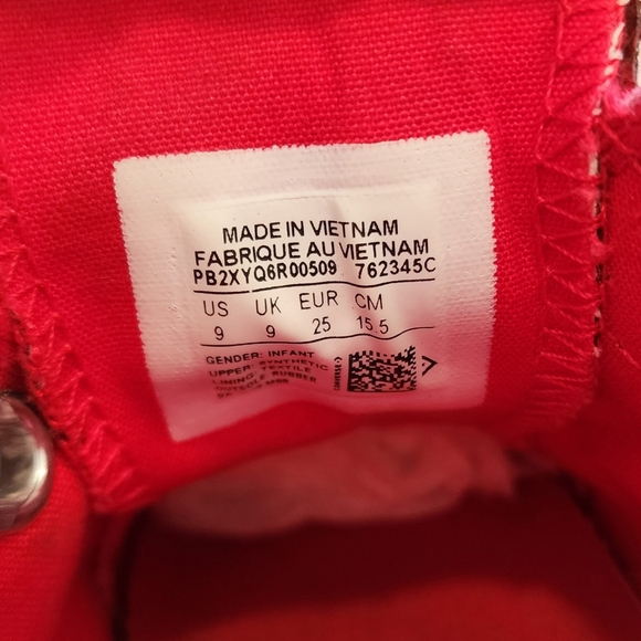 Sparkly Converse Red Sneakers - Picture 2 of 4